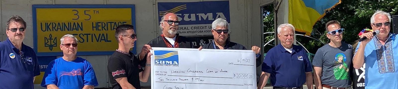 SUMA donation to UCCA at Yonkers Festival 2022