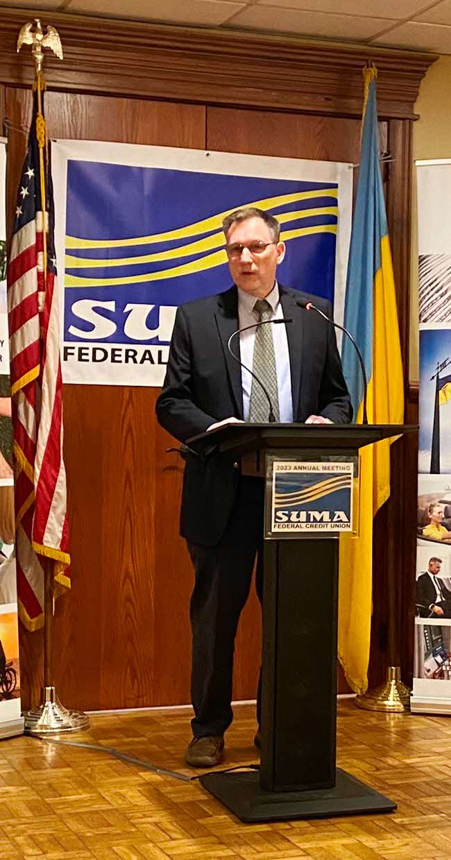 Board of Directors member making a speech at the annual meeting