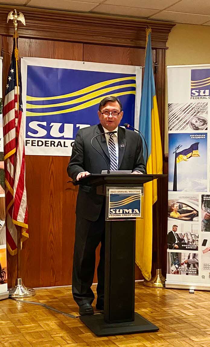 Board of Directors member making a speech at the annual meeting