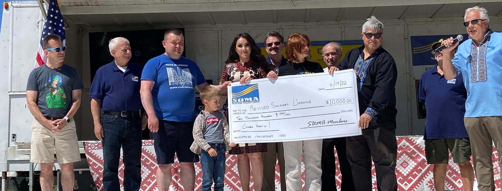 SUMA donation ceremony during Yonkers Ukrainian Festival