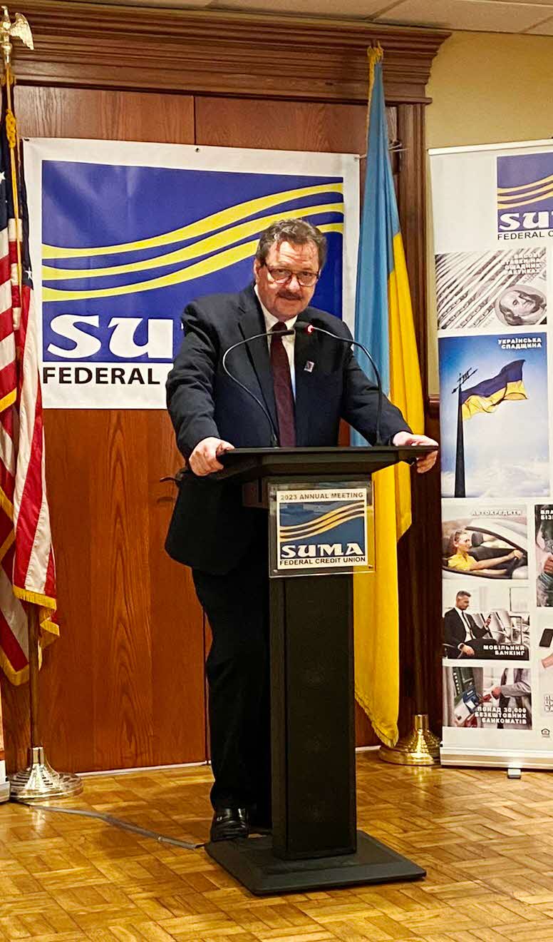 Board of Directors member making a speech at the annual meeting
