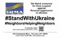 'Stand with Ukraine' lawn sign